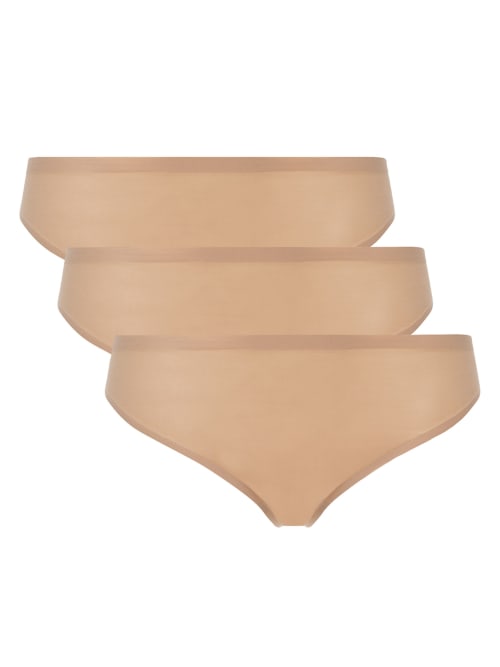 Chantelle Soft Stretch Thong 3-pack In Neutral