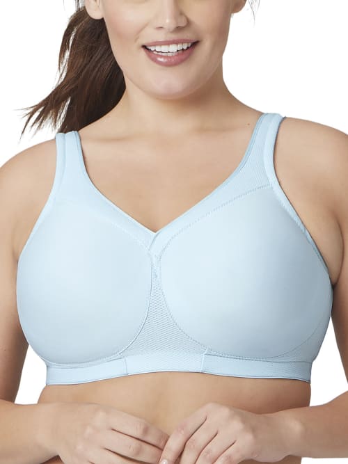 Shop Glamorise Magiclift Seamless Wire-free Sports Bra In Frosted Aqua
