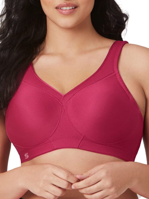 Shop Glamorise Magiclift Seamless Wire-free Sports Bra In Ruby Red