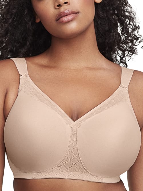 Glamorise Magiclift Seamless Wire-free Bra In Cafe