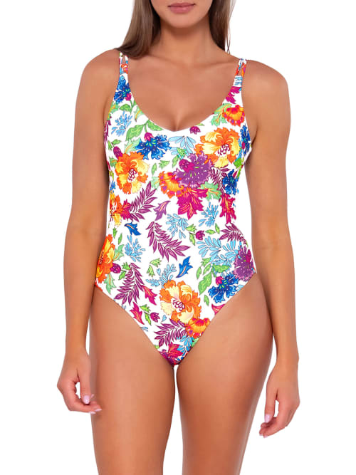 Sunsets Printed Veronica One-piece In Multi