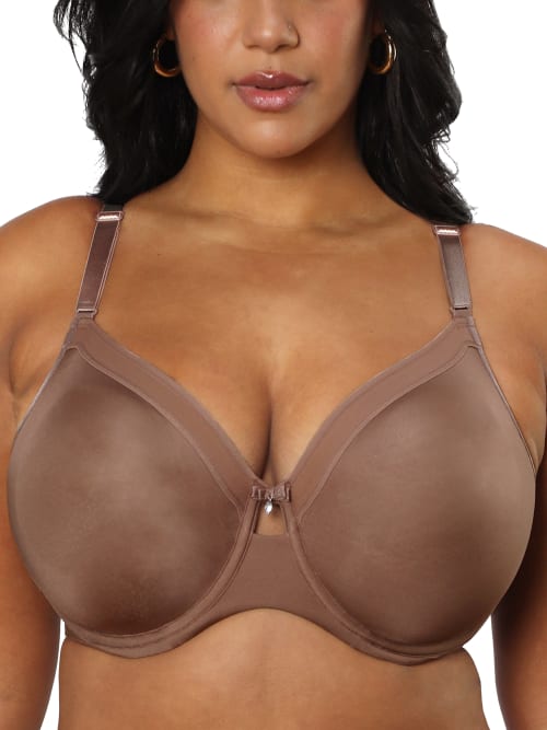 Shop Curvy Couture Micro Unlined Bra In Sweet Tea