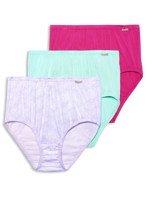 Jockey Plus Size Elance Brief 3-pack In Paisley Assorted