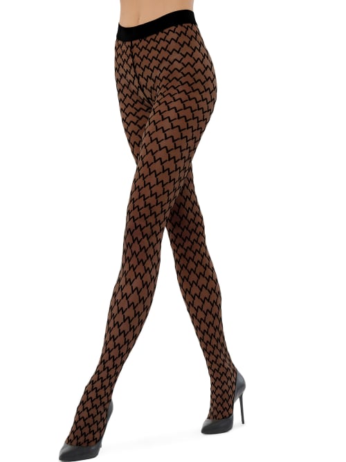 Shop Wolford Sheer W Tights In Black