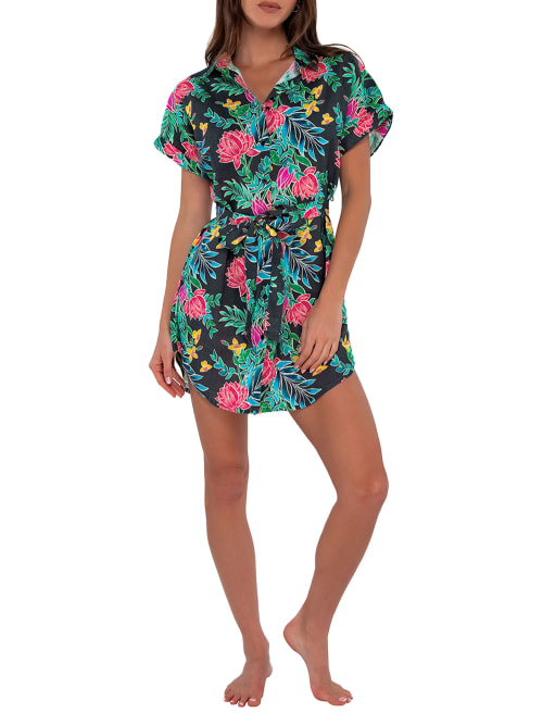 Shop Sunsets Lucia Cover-up Dress In Twilight Blooms