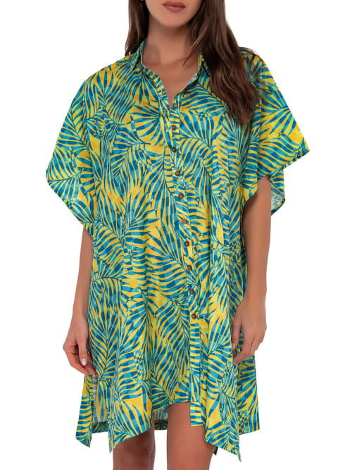 Shop Sunsets Shore Thing Tunic Cover-up In Cabana