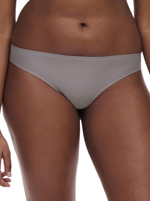 Shop Chantelle Soft Stretch Thong In Purple Grey
