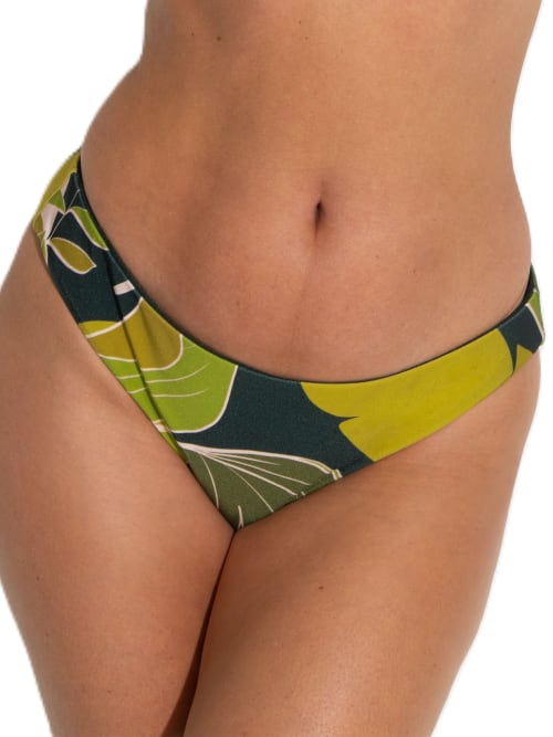 Shop Pour Moi Dolce Vita Reversible Bikini Bottom In Green Tropical