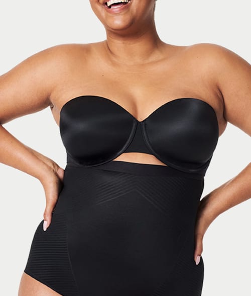 Shop Spanx Suit Your Fancy Strapless Bra In Black