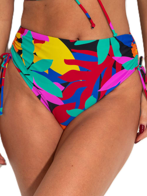 Pour Moi Maya Bay Adjustable High-waist Bikini Bottom In Multi