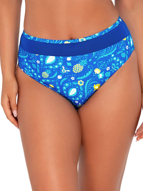 Printed Annie High-Waist Bikini Bottom