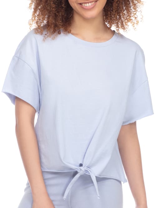 Honeydew Intimates Off The Grid Knit Tie T-shirt In Capri Blue