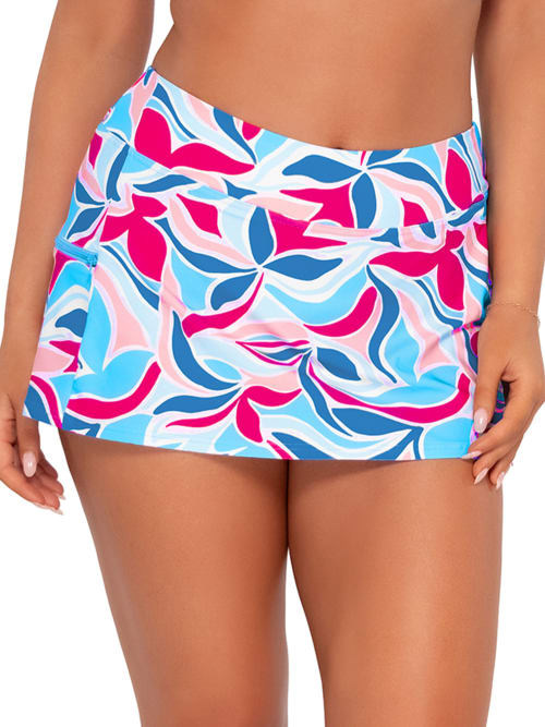 Printed Sporty Skirted Bikini Bottom