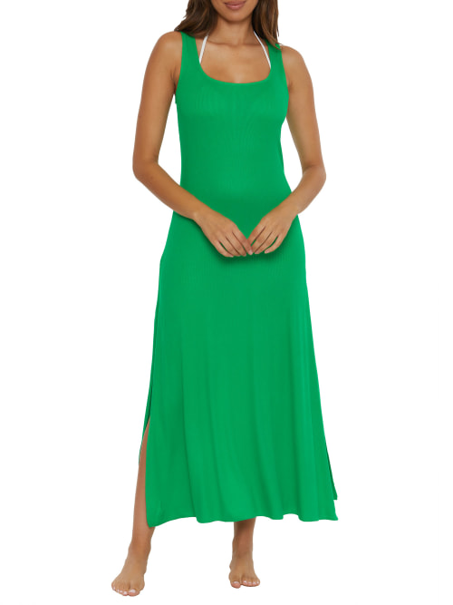 Shop Becca Mykonos Maxi Dress Cover-up In Verde