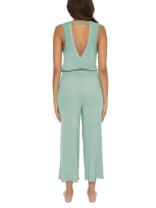 Shop Becca Beach Day Jumpsuit Cover-up In Mineral