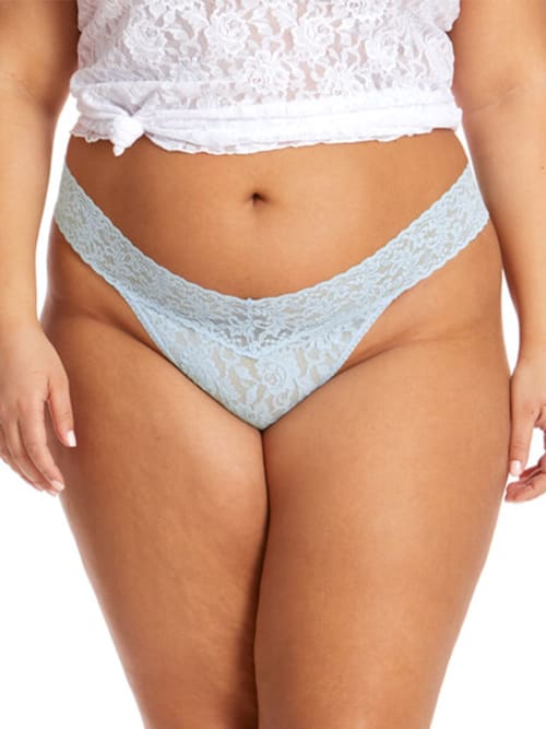 Hanky Panky Plus Size Signature Lace Original Rise Thong In Partly Cloudy