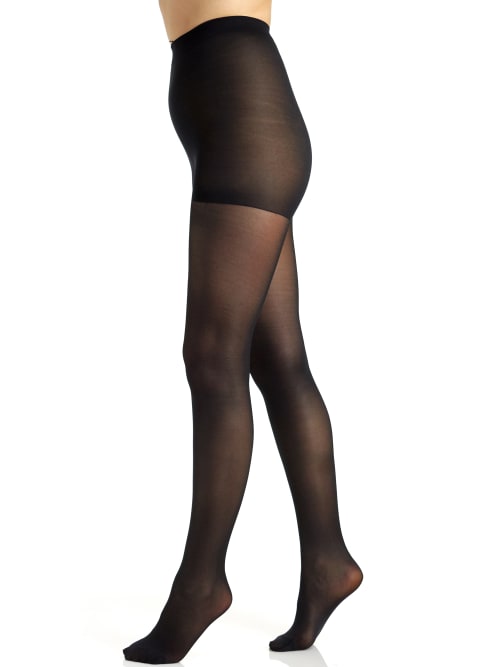 Berkshire Shimmers Control Top Opaque Tights In Black