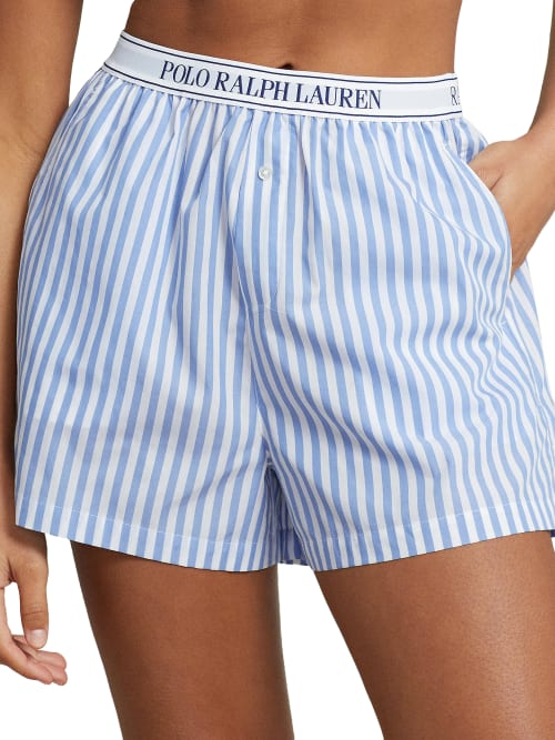 Polo Ralph Lauren Woven Boxer In Wide Stripes