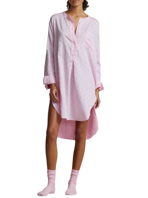 Polo Ralph Lauren Sleep Woven Tunic In Prism Pink