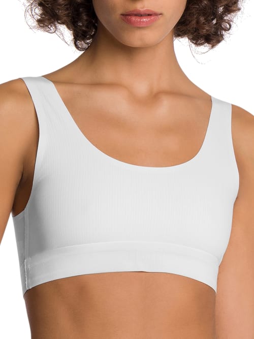 Wolford Beauty Cotton Scoop Neck Bralette In Pearl White