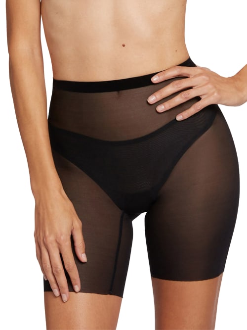 Shop Wolford Tulle Control Shorts In Black