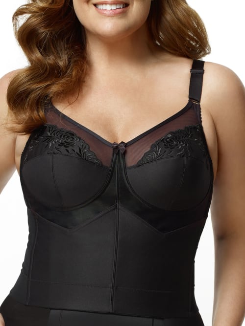 Embroidered Microfiber Longline Wire-Free Bra