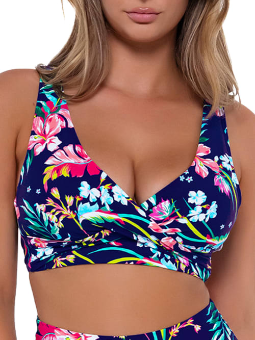 Printed Elsie Underwire Wrap Bikini Top