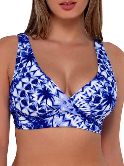 Printed Elsie Underwire Wrap Bikini Top