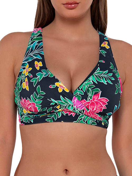 Printed Elsie Underwire Wrap Bikini Top