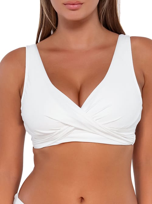 Sunsets Elsie Underwire Wrap Bikini Top In White