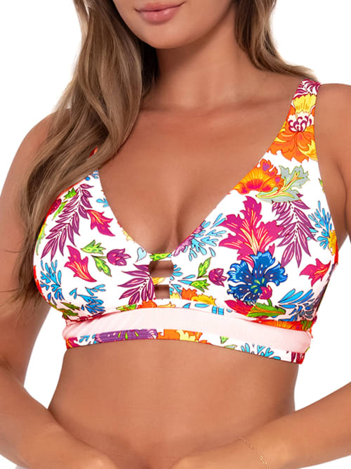 Sunsets Printed Danica Bikini Top In Multi