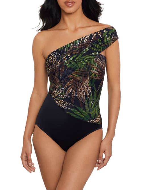 Shop Magicsuit Nighthawk Goddess Underwire  One-piece In Black Multi