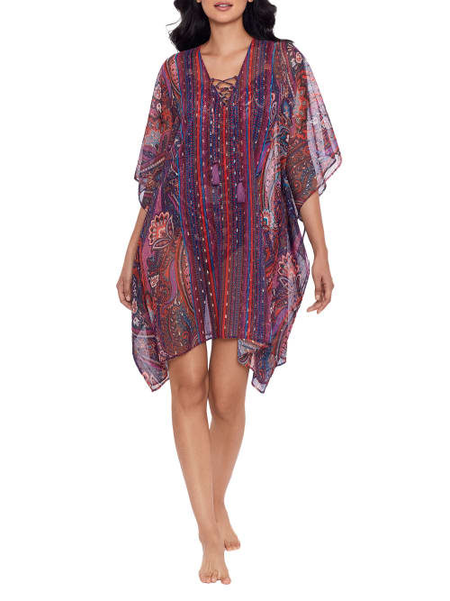 Miraclesuit Dynasty Caftan Cover-up In Brown