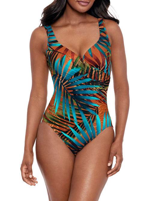 Shop Miraclesuit Tamara Tigre It's A Wrap Underwire One-piece In Multi