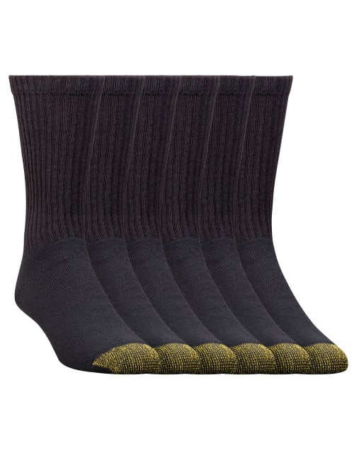 Cotton Cushion Big & Tall Crew Socks 6-Pack