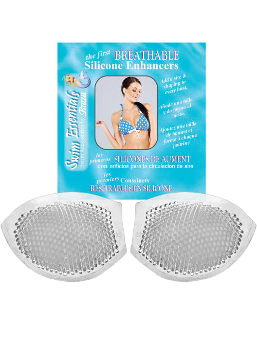 Braza Bra Breathable Silicone Swim Enhancers In Clear