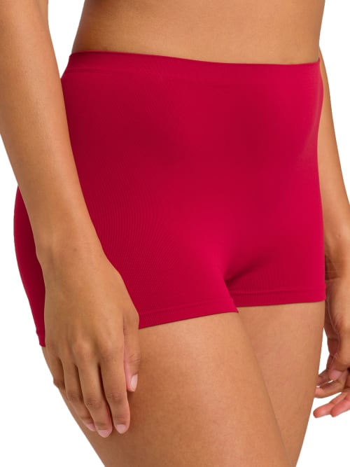 Hanro Touch Feeling Stretch-jersey Boy Shorts In Garnet Red