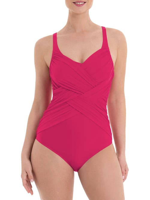 Anita Aileen Mesh Control One-piece In Pink