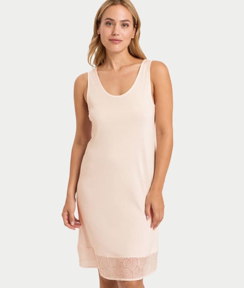 Hanro Audrey Modal Woven Tank Gown In Neutral
