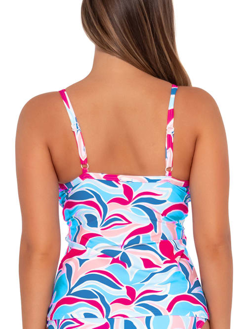 Sunsets Printed Forever Underwire Tankini Top In Blue