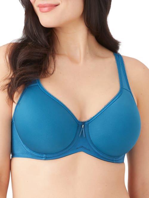 Click to view more detailed imagery on our partner's website Wacoal Basic Beauty Full-figure Spacer Underwire T-shirt Bra In Blue Coral