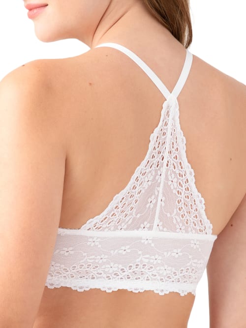 B.tempt'd By Wacoal Inspired Eyelet Front-close T-shirt Bra In White
