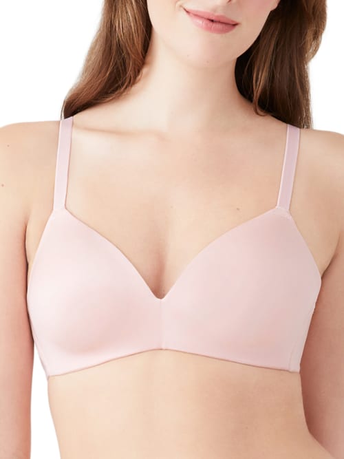 B.tempt'd By Wacoal Future Foundations Wire-free Plunge T-shirt Bra In Silver Pink