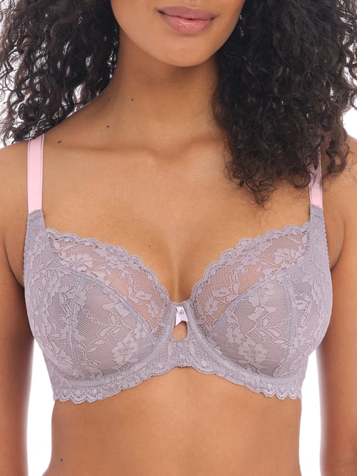 Freya Offbeat Underwire Side Support Bra In Mineral Grey
