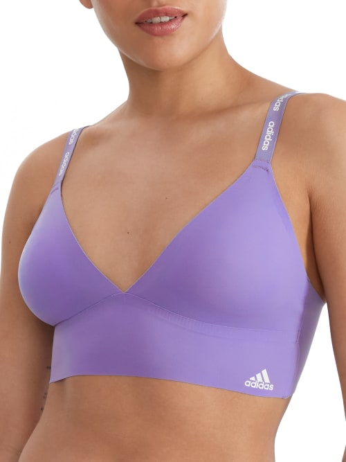 Adidas Originals Longline Bralette In Violet Fusion