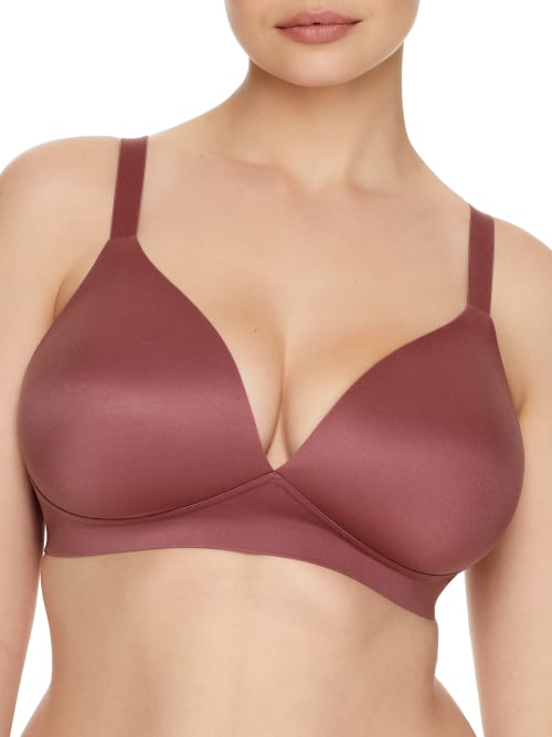 Shop Bali Comfort Revolution Soft Touch Perfect Wire-free Bra In Rustic Berry Red
