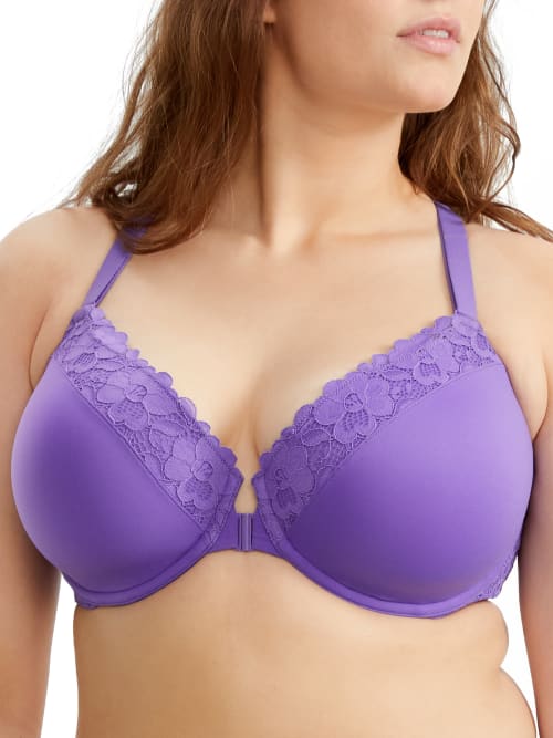 Bare The Effortless Front-close Lace Bra In Passion Purple