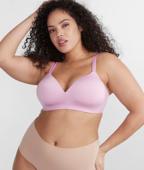 Shop Bare The Favorite Wire-free Smoothing T-shirt Bra In Pastel Lavender