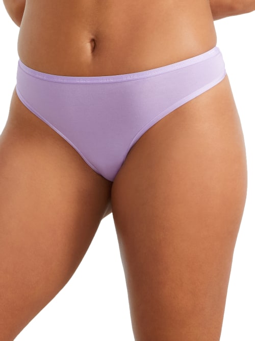 Bare The Easy Everyday Cotton Thong In Lavender