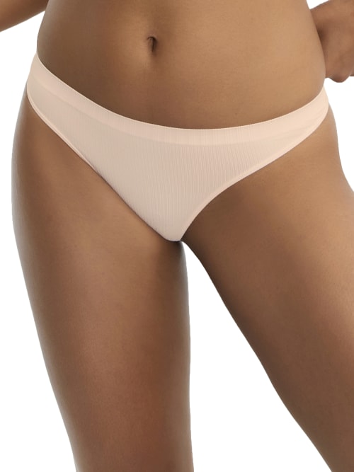 Shop Bare The Easy Everyday Seamless Thong In Delicacy Ribbed